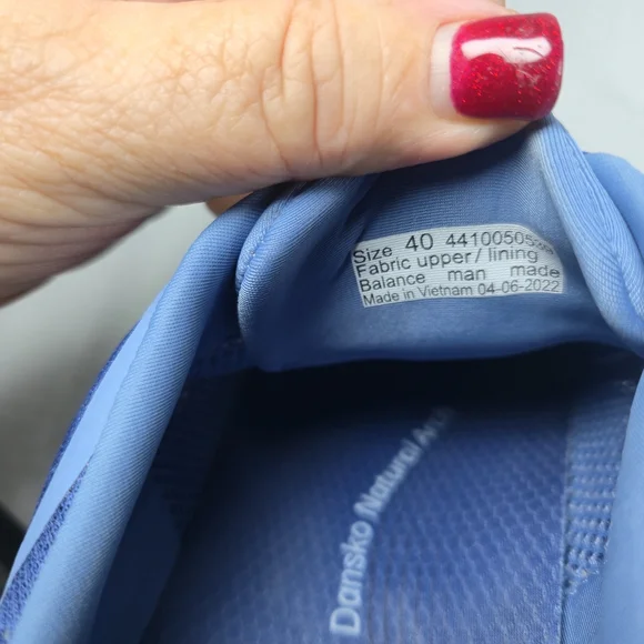 Dansko Sky Blue Mesh Laceup Lightweight Comfort Walking Sneakers Size EU 40 US 9 - Picture 12 of 12